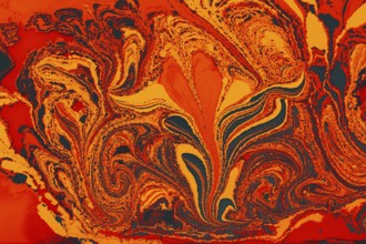 Abstract marbling floral pattern for fabric, tile design. background texture
