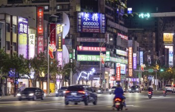 Road traffic, main road, Bo-ai 2nd Rd, Zuoying District, Kaohsiung, Taiwan, Asia