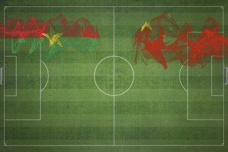 Burkina Faso vs China Soccer Match, national colors, national flags, soccer field, football game,