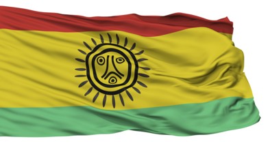 Jatibonicu Taino Tribal Nation Indian Flag, Isolated On White Background