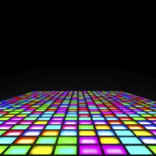 2d illustration of a multi color lights floor