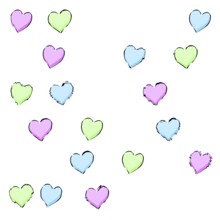 An illustration of a hearts pattern background