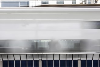 KYOTO, JAPAN - SEPTEMBER 24 2024: A Shinkansen high-speed bullet train arriving at Kyoto Station in