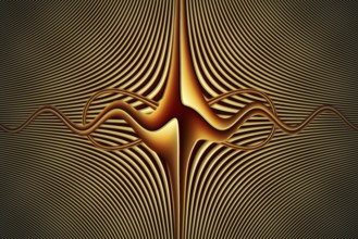 Abstract waves and lines background 3D illustration