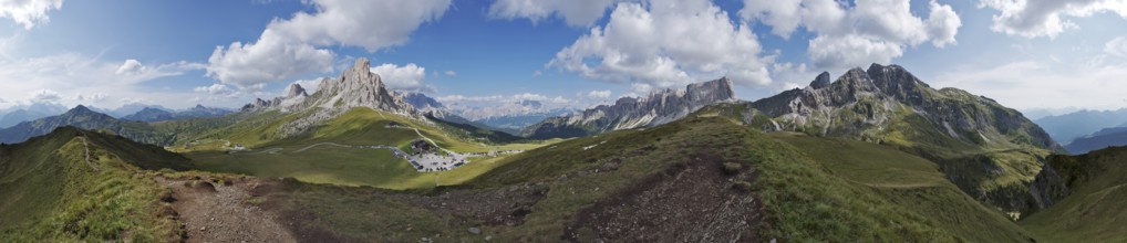 360 degree panorama from Passo diGiau, centre-left the