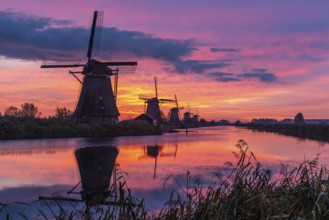 Sunrise on the KInderdijk, Netherlands