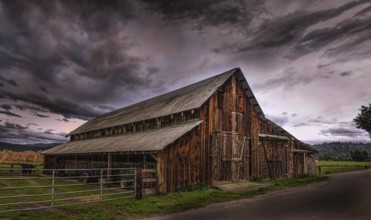 Sunset at the Farm, Northern California, USA, Color Image, North America