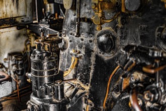 Steam locomotive of the machine room. Shooting Location: Tokyo metropolitan area