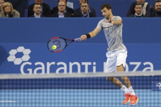 Sofia, Bulgaria - February 10, 2017: Grigor Dimitrov (pictured) from Bulgaria plays against Viktor