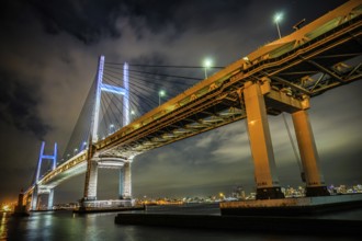 Night of Yokohama Bay Bridge (taken from Daikokufuto). Shooting Location: Yokohama-city kanagawa