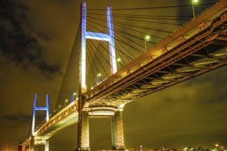 Night of Yokohama Bay Bridge (taken from Daikokufuto). Shooting Location: Yokohama-city kanagawa