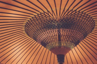 Image of red Japan Japanese umbrella. Shooting Location: Tokyo metropolitan area