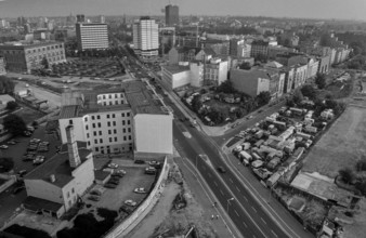 Germany, Berlin, 17.10.1991, Stresemannstraße, seen from Jumping, Crane: View to Askanischer Platz