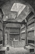 The Crypt of the Popes, Catacombs of Callixtus, Appian Way, Rome, rediscovered in 1854