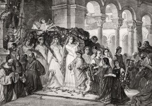 Funeral of Heinrich von Meißen, called Frauenlob, 1318