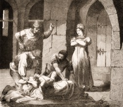 Pope John X smothered to death in the dungeon by Marozia in 928