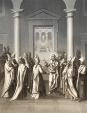 The Great Commandment, New Testament, steel engraving 1853, digitally restored