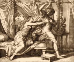 Joseph and Potiphar's Wife, Old Testament, by Julius Schnorr von Carolsfeld, 1860