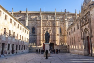 Salamanca, Spain, January 14, 2022: The University of Salamanca. The oldest university in Spain.