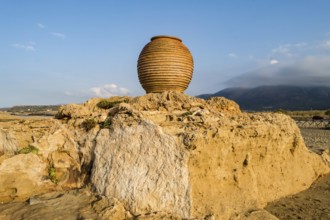 350-year-old Amphora call Koronios on the beach of Malia in Crete