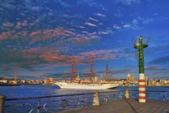 La Coruna Port sunrise in Galicia of Spain