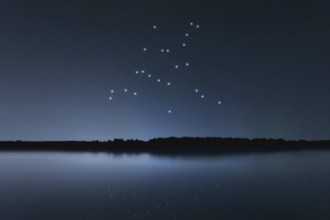 Hercules star constellation, Night sky, Cluster of stars, Deep space, Celestial Strongman,