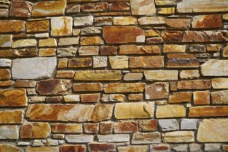 Slate stone masonry stone wall in Andorra Pyrenees