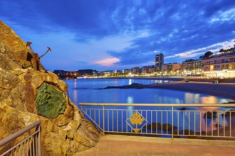 Lloret de Mar sunset at Costa Brava of Girona at Catalonia spain
