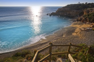 Cala La buena beach in El Perello beach of Tarragona at Costa dorada Catalonia