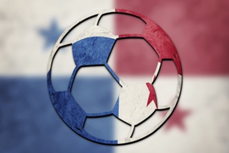 Soccer ball national Panama flag. Panama football ball
