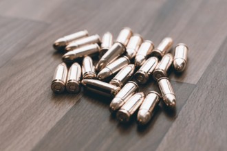 Handgun bullets. 9mm bullets