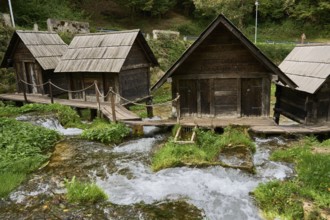 Mlincici, Mlinovi na Plivi, 20 small traditional watermills on the Pliva River near Jajce, Plivsko