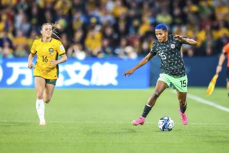 BRISBANE, AUSTRALIA, JULY 27: Rasheedat AJIBADE of Nigeria as Australia plays Nigeria at the FIFA