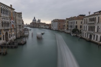 View of the Grand Canal from the Ponte dell' Accademia, Basilica of Santa Maria della Salute, long