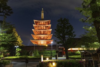 The ancient temple of the Buddhist school Shokannon - Senso-ji, Tokyo. Magnificent example of