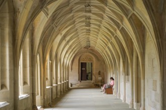 Cloister, Bebenhausen Monastery, Tübingen, Baden-Württemberg, Germany, Europe