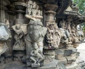 Sculpture kopeshwar temple, Kolhapur, Maharashtra, India, Asia
