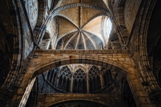 Castro Urdiales, Spain, August 15, 2022: Interior view of the Church of Santa Maria de la Asuncion.