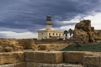 Capo Colonna, Italy, 6 December, 2023: view of the ruins and lighthouse at Capo Colonna, Europe
