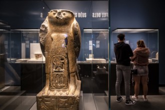 Statue of the god Re-Horakhty, granite, Dynasty XIX, reign of Rameses II, 1279-1213 BC, Tell el
