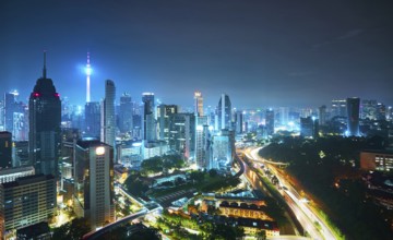 Beautiful city skyline view, Kuala lumpur, Malaysia, Asia