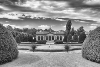 Beautiful garden near the Cernin palace in Prague