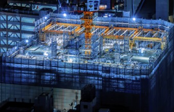 Image of the construction site of the building. Shooting Location: Yokohama-city kanagawa
