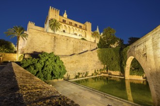 La Almudaina, Royal Alcazar of the city of Palma de Majorca, Balearic Islands, Spain, Europe