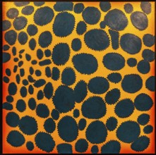Yaoi Kusama, Splendor of Stars Changing into Blue, 2019, Acrylic on canvas, Moco Museum, Amsterdam,