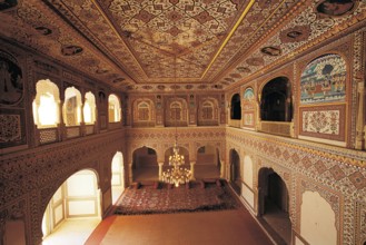 Samode palace, jaipur, rajasthan, india, asia