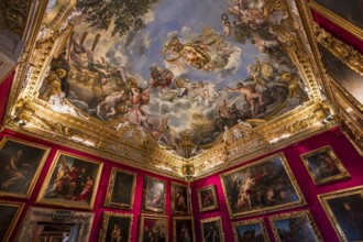 FLORENCE, ITALY, OCTOBER 28, 2015 : interiors and architectural details of Palazzo Pitti, october
