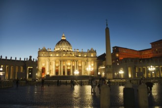 St. Peter's Basilica in the Vatican City, in the early evening