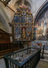 Salamanca, Spain, 9 April, 2024: detail view of the Santa Barbara Chapel in the Cathedral of