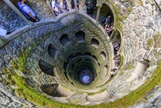 Initiation Well in Quinta da Regaleira, a UNESCO site in Sintra, Portugal, Europe